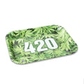 V-SYNDICATE – 420 Rolling Tray | Green or White-Gold - Sturdy, clean, and built to last.
