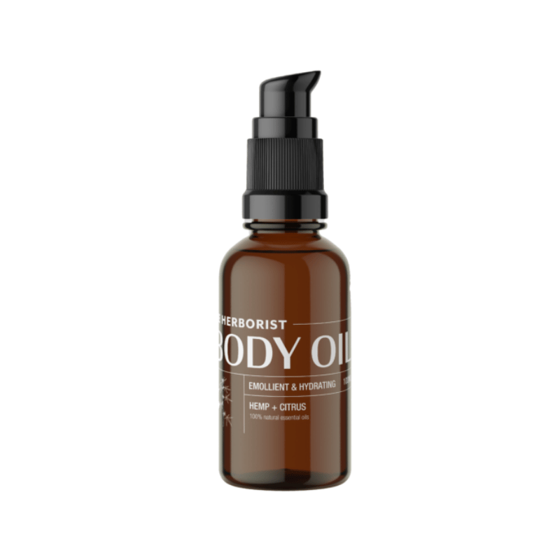 Hydrating Body Oil - Citrus & Hennep | De Herborist - Licht, voedend en zacht op de huid.