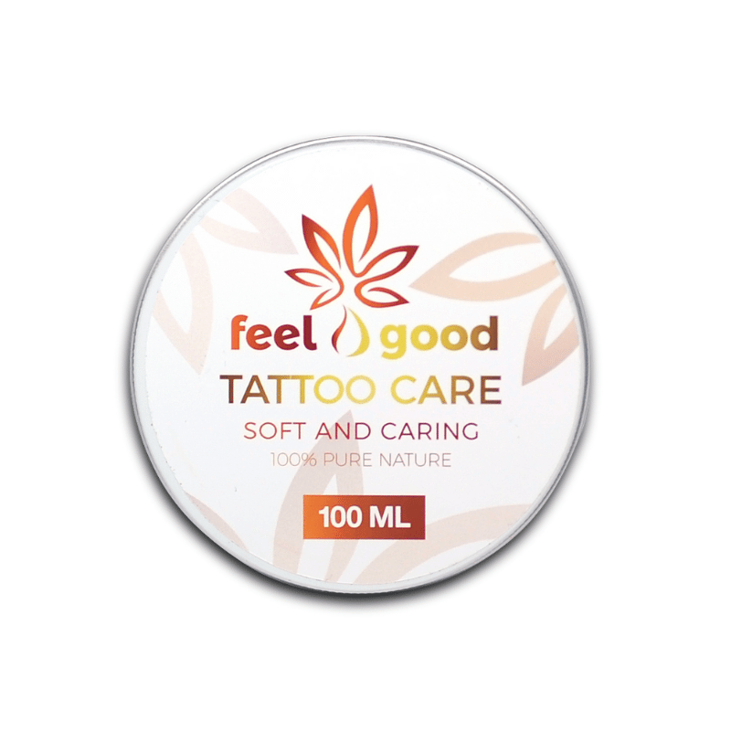 Tattoo Care CBD + CBG Cream Feel Good | 100 ml &amp; 30 ml – For those who like to keep fresh ink looking good. 