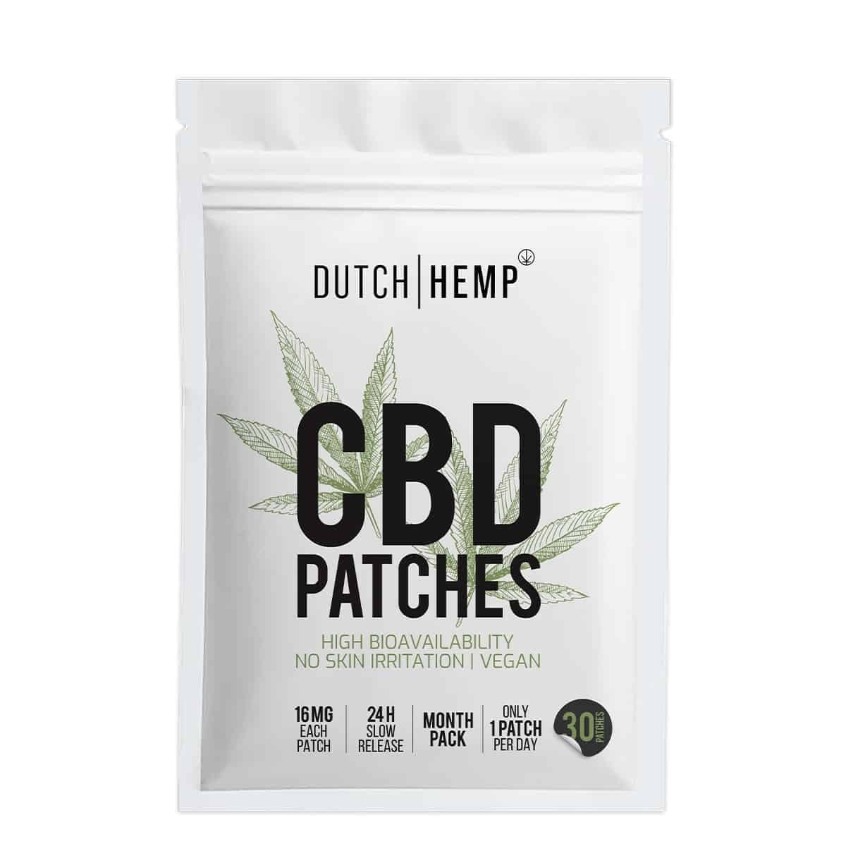 CBD Patches Dutch Hemp 16 mg & 50 mg | Transdermaal - Voor wie gemak, continuïteit en discretie wil.