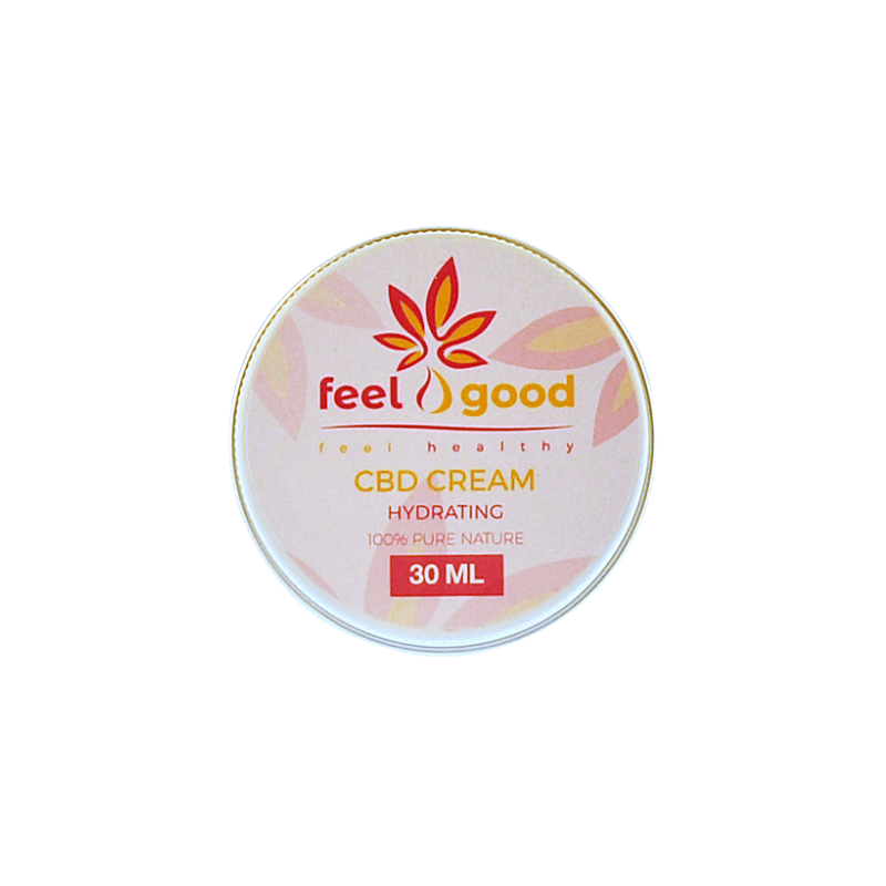 Hydrating Cream, CBD + CBG + CBDA  Feel Good | 30 ml & 100 ml – Voor huid die langdurig zacht, gevoed en comfortabel wil blijven.