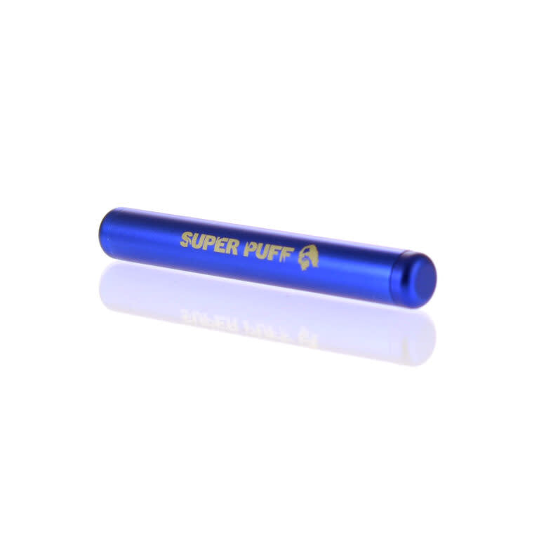 Cone Holder Aluminium Blue/Gold | Super Puff - Compact, herbruikbaar en strak afgewerkt.