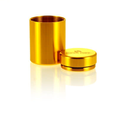 Aluminium Storage Box Large Blue/Gold | Super Puff - Safe, sealed en stijlvol.