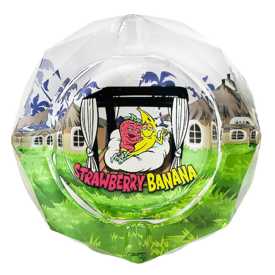 Cendrier en cristal Fraise Banane | Best Buds - Grande taille, robustesse et design original. 