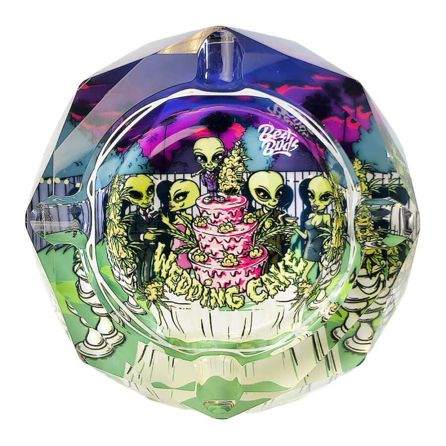Gâteau de mariage en forme de cendrier en cristal | Best Buds - Grand, robuste et conçu pour se démarquer. 