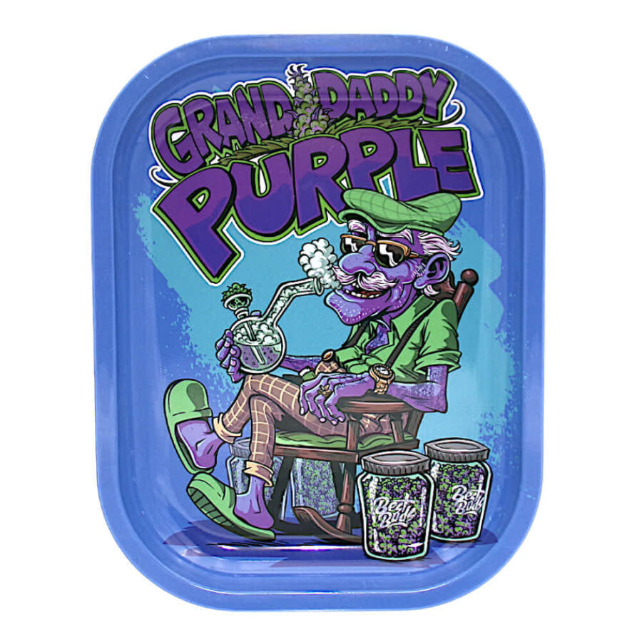 BEST BUDS - Plateau en métal violet Grand Daddy | Petit et moyen - Fonctionnel, robuste et plein de caractère. 