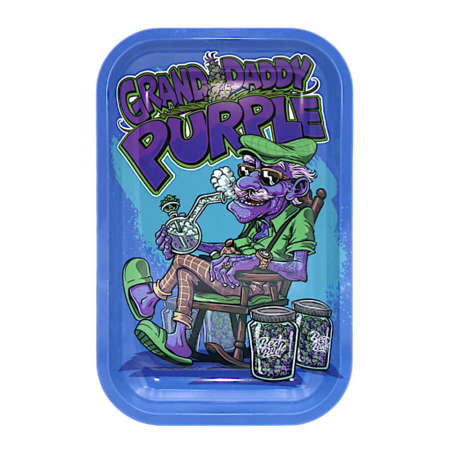 BEST BUDS - Plateau en métal violet Grand Daddy | Petit et moyen - Fonctionnel, robuste et plein de caractère. 